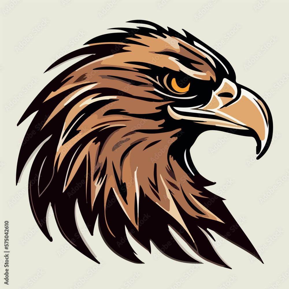 Obraz premium Eagle face mascot vector illustration