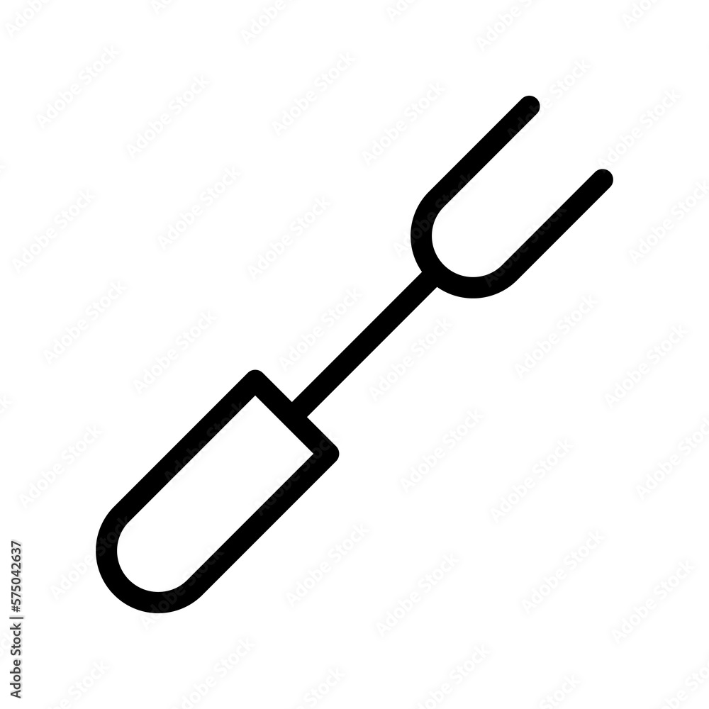 BBQ fork icon template PNG
