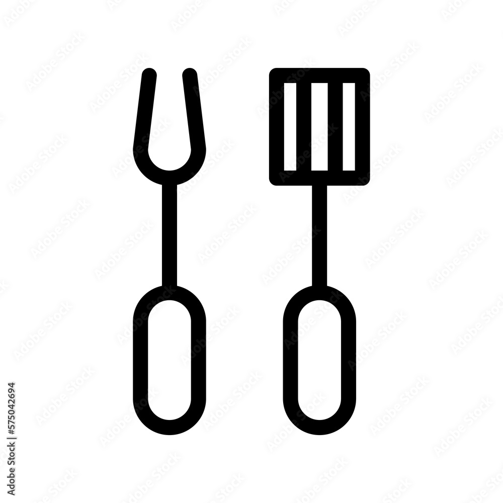 BBQ fork icon template PNG