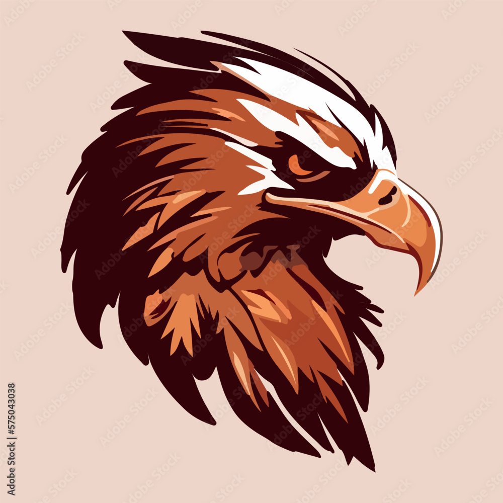 Obraz premium Eagle face mascot vector illustration