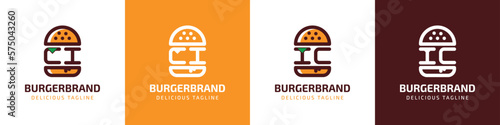Letter CI and IC Burger Logo, suitable for any business related to burger with CI or IC initials.