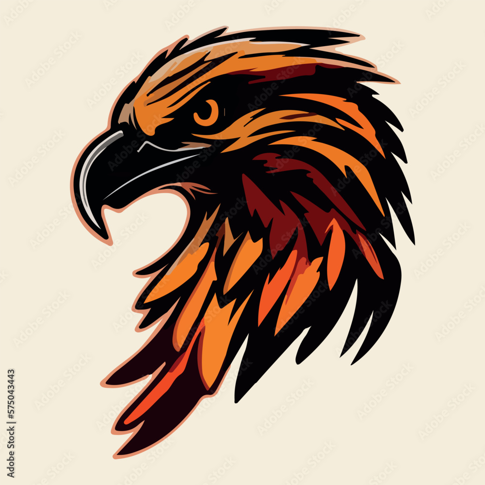 Obraz premium Eagle face mascot vector illustration