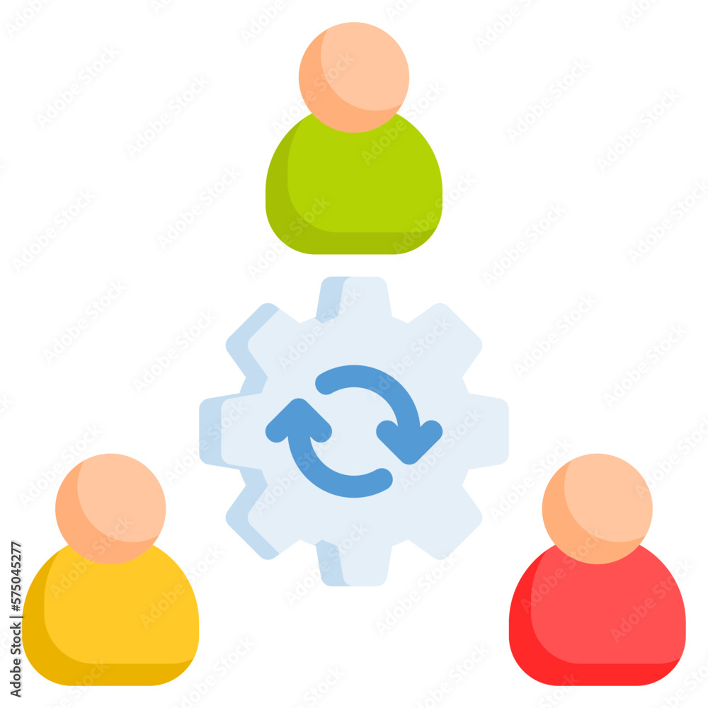 Teamwork icon for growth, finance, marketing, graph, infographic, economy and accounting Teamwork icon for growth, finance, marketing, graph, infographic, economy and accounting