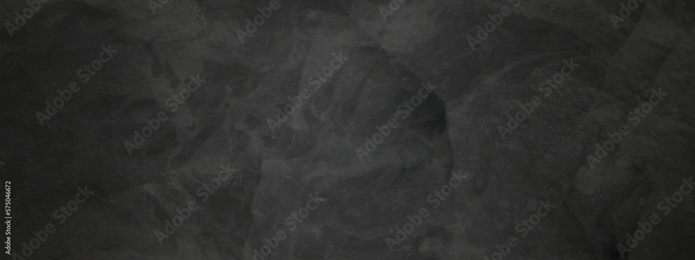 Fototapeta premium Dark black stone wall grunge backdrop texture background. monochrome slate grunge concrete wall black backdrop vintage marbled textured border background. 