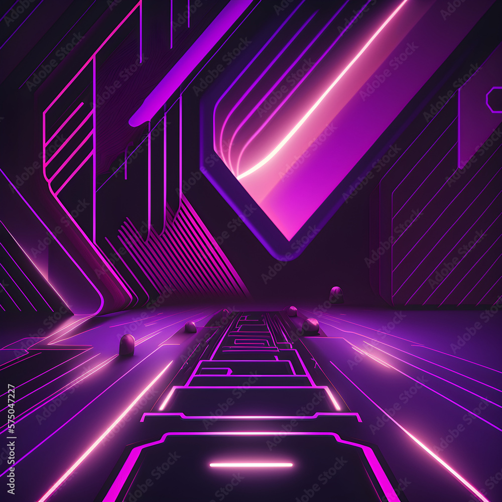 abstract background with purple lines geometric neon digital art AI abstract background with purple lines geometric neon digital art AI