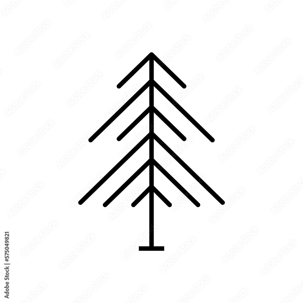 Minimal trees illustration icon. Linear tree icon Forest, park and garden symbols. Minimal trees illustration icon. Linear tree icon Forest, park and garden symbols.
