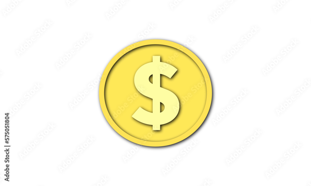 3d gold dollar icon 3d gold dollar icon