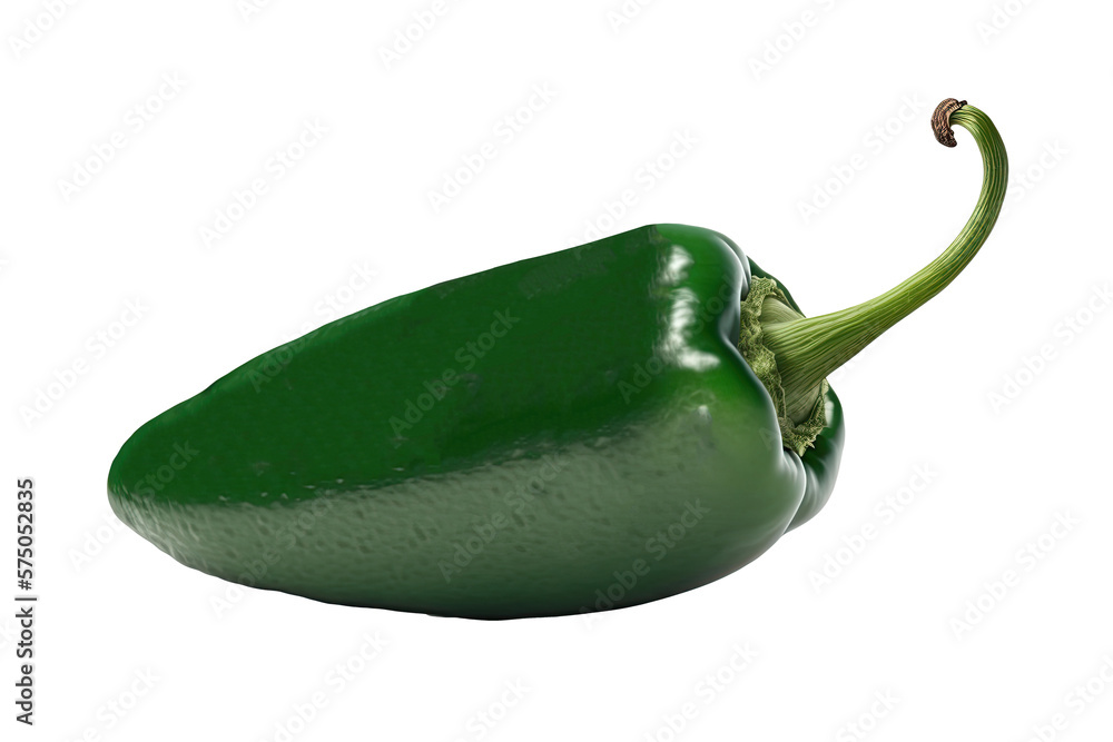 Ταπετσαρία whole green jalapeno chili pepper, isolated
