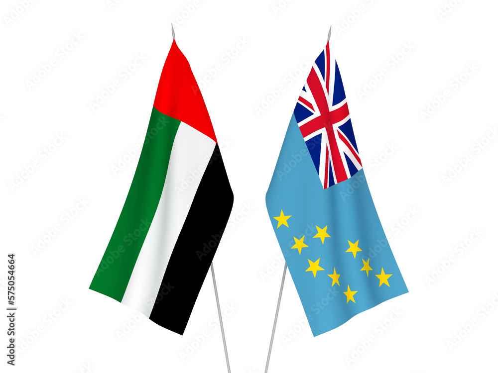 United Arab Emirates and Tuvalu flags
