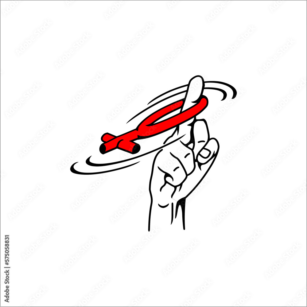 vector hand playing rubber then playing it can be used as sticker, animation, graphic design
