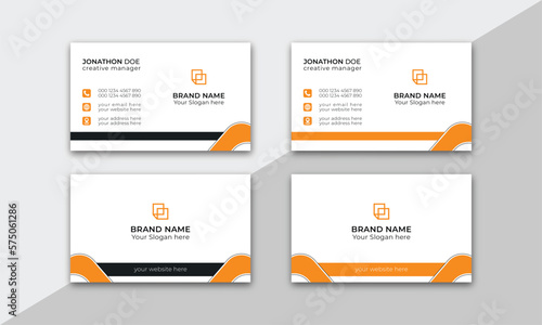 Modern and simple business card design. modern creative business card and name card horizontal simple
clean template vector design. Creative modern business card template. Personal visiting card.