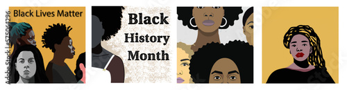 Black Women rights or black lives matter day poster vector
