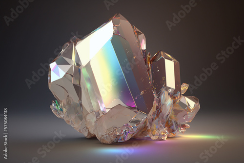 Beautiful Gemstone Image. Luxury Crystalls. Ai generative photo