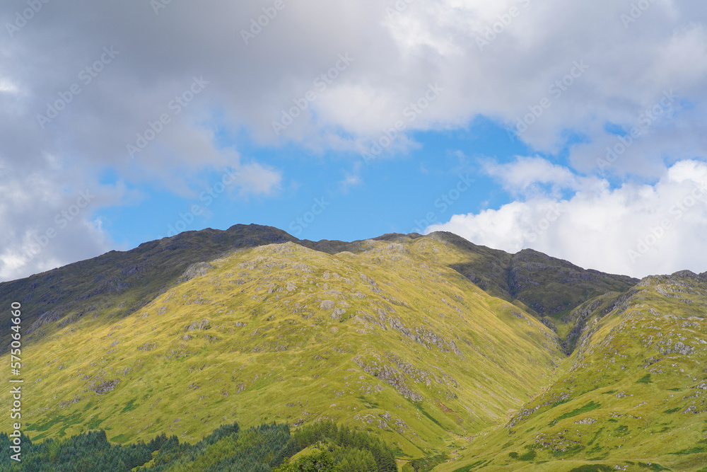 Fototapeta premium Mountains near Glenfinnan in the Scottish Highlands 
