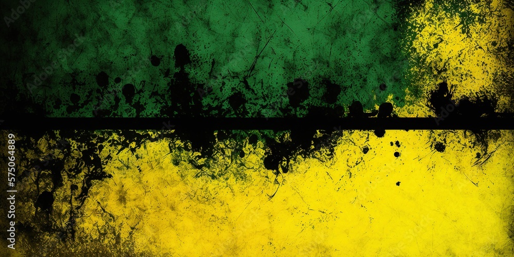 Fototapeta premium Yellow green abstract and rust background