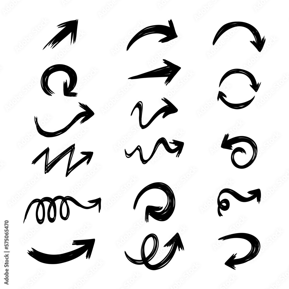 hand drawn bold arrow vector hand drawn bold arrow vector