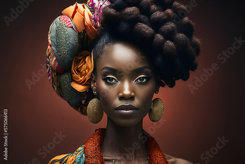 Generative AI. A beautiful african woman