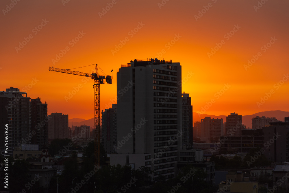 Fototapeta premium SUNSET in the City
