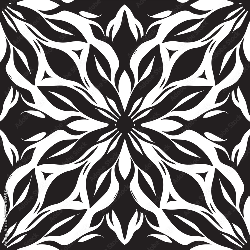 Hand-drawn floral paisley and boho swirls in monochrome grey create an intricate and stylish pattern, reminiscent of vintage Indian textiles and Arabic carpets. The hand-drawn outlines Hand-drawn floral paisley and boho swirls in monochrome grey create an intricate and stylish pattern, reminiscent of vintage Indian textiles and Arabic carpets. The hand-drawn outlines
