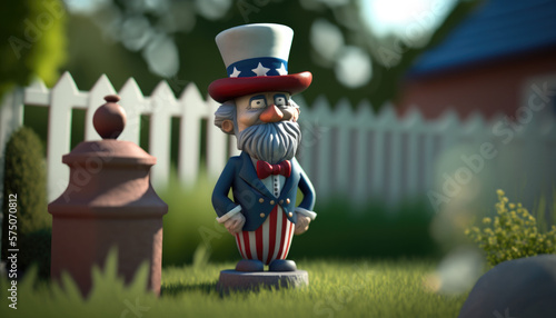 Cute Uncle Sam character – Generative AI