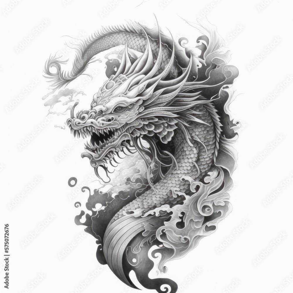 ready to print sleeve tattoo white background - generative ai ready to print sleeve tattoo white background - generative ai