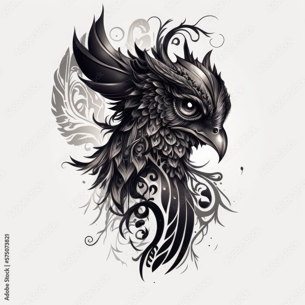 ready to print sleeve tattoo white background - generative ai ready to print sleeve tattoo white background - generative ai