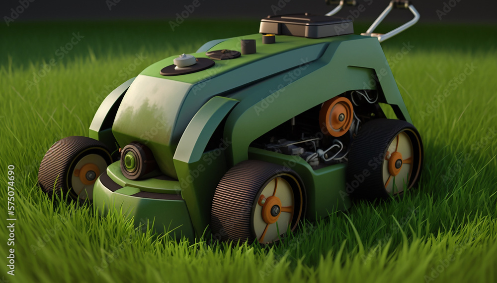 Automatic lawn mowers. Generative AI Automatic lawn mowers. Generative AI