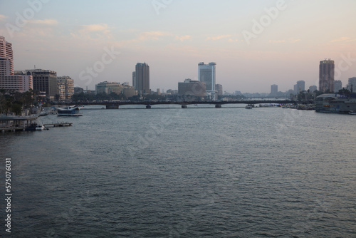Cairo from 6th of october bridge at sunset