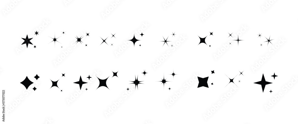 Sparkle star icons. Shine icons. Stars sparkles vector Sparkle star icons. Shine icons. Stars sparkles vector