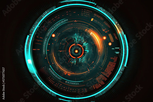 Futuristic technology concept  Circular hud elements  virtual reality  Big data  cyber system security  technology business  lens  camera  photography  photo  technology  digital  glass  focus  lens  