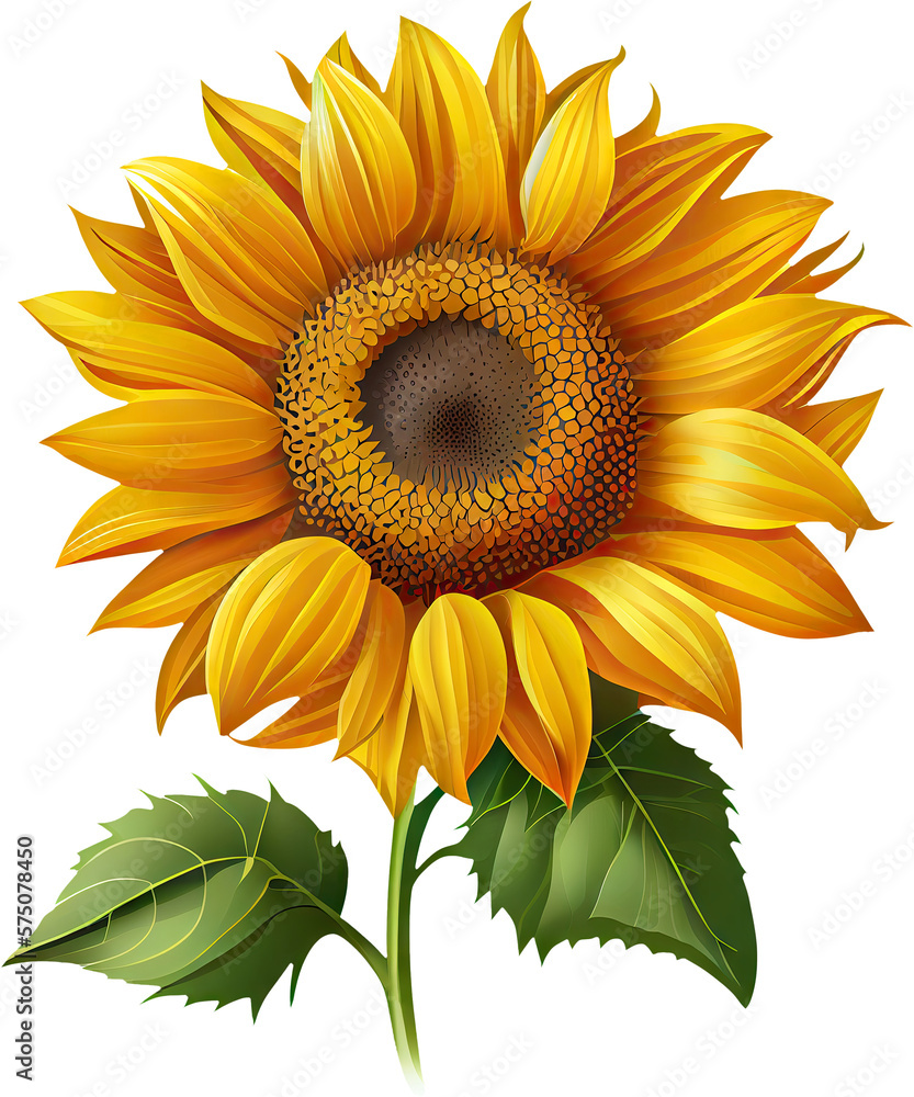 Fototapeta premium sunflower transparent background - Generative AI