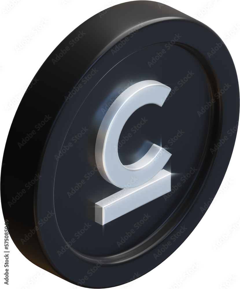 Kyrgyzstani som coin 3d render illustration Kyrgyzstani som coin 3d render illustration