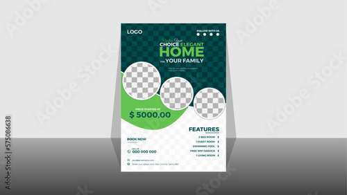 Canvastavla Real Estate Business  Creative Flyer  Template Design Home Room Swimming Pool  G