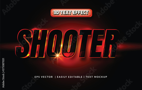 Shooter movie title style 3d editable text effect