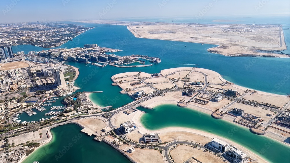 Panoramic views from Etihad Towers over Abu Dhabi