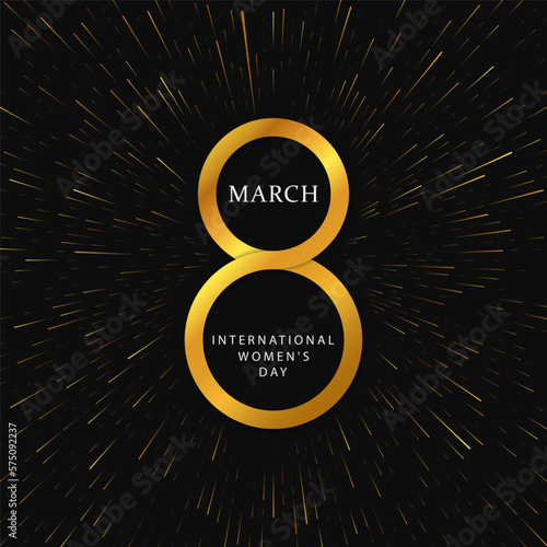 8 March. International womens day banner. Greeting card. Vector background