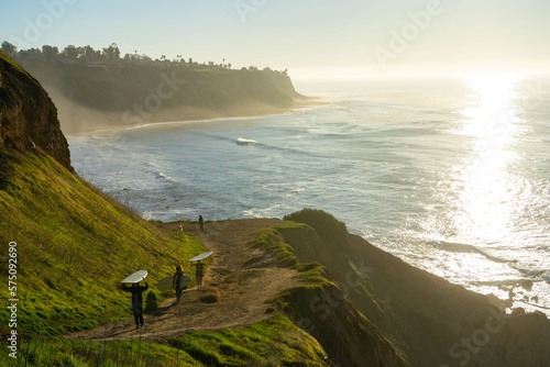 Sunsetting on the rocky coastline of Palos Verdes, neighborhood of Los Angeles county, California. Pictures taken while hiking from the bluffs down to the beach during golden hour and sunset.