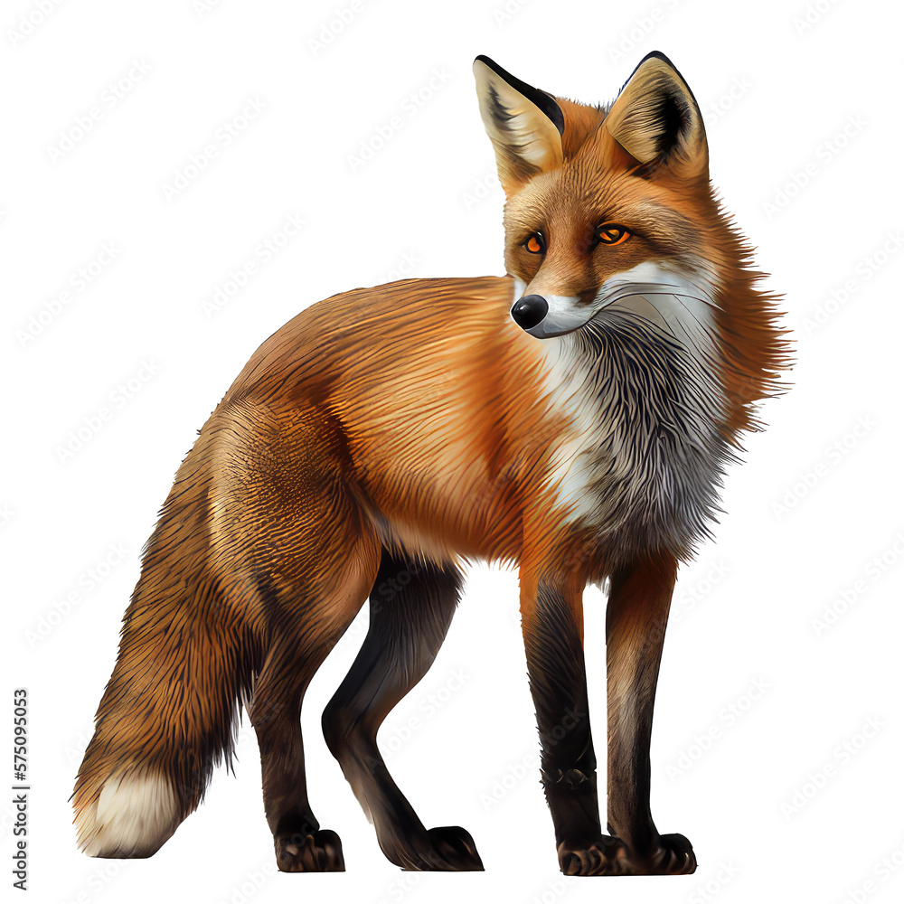 Fototapeta premium red fox isolated