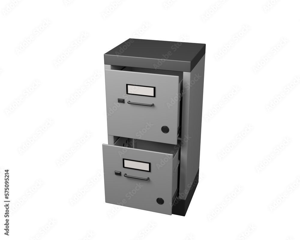 3d render empty file locker illustration with isolated white background 3d render empty file locker illustration with isolated white background