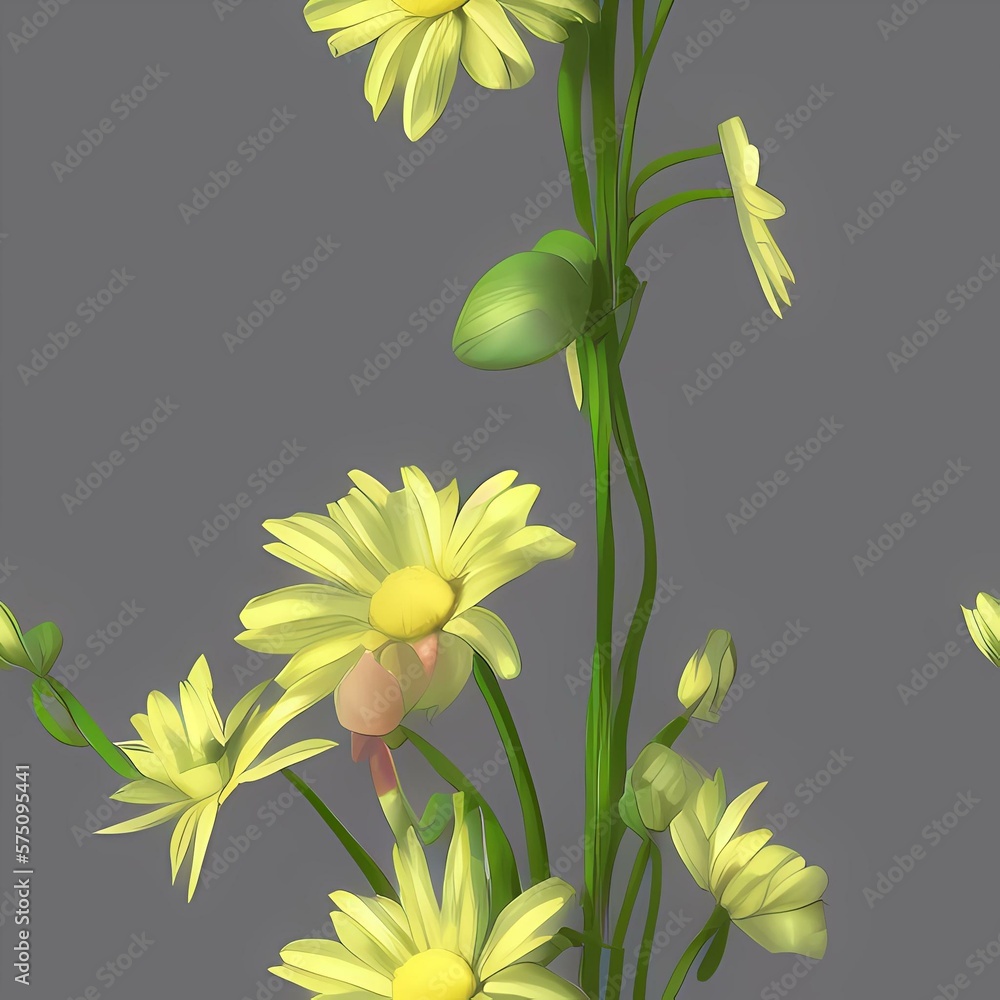 Naklejka premium Flowers created with generative ai technology