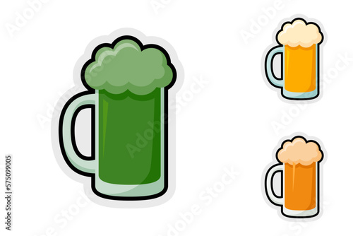 Note sticker set with Beer