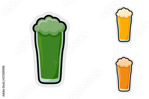 Note sticker set with Beer