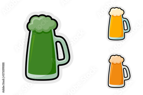 Note sticker set with Beer