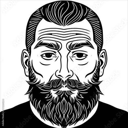 A Man With a Handsome Beard and Mustache 