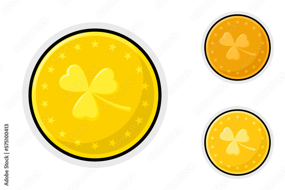 Note sticker set with Clover Coin Note sticker set with Clover Coin