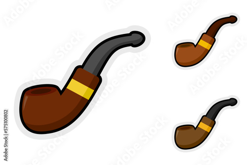 Note sticker set with Smoking Pipe