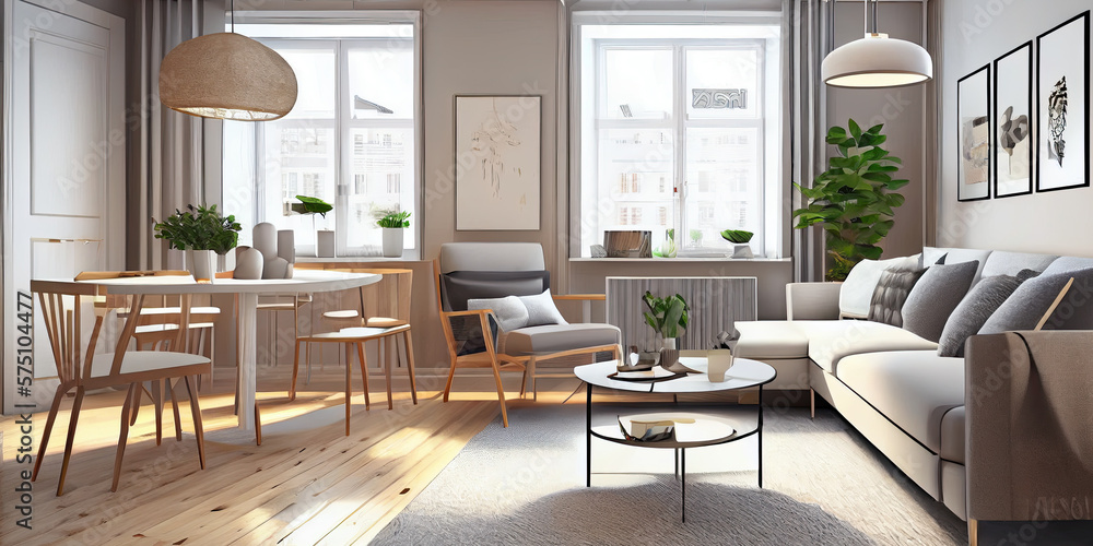 © Interior Stock Photo - Stylish scandinavian living room with design mint sofa, furnitures, mock up poster map, plants and elegant personal accessories. Modern home decor. Bright and sunny room. Generative AI illustration. © Interior Stock Photo - Stylish scandinavian living room with design mint sofa, furnitures, mock up poster map, plants and elegant personal accessories. Modern home decor. Bright and sunny room. Generative AI illustration.