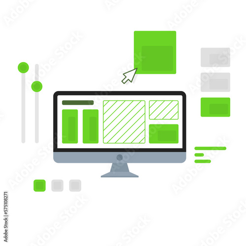 Mac Monitor with Green Low Code Elements