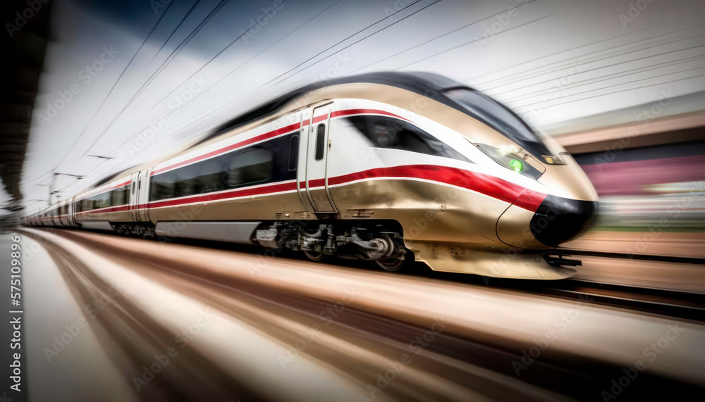 fast moving train. Generative AI 