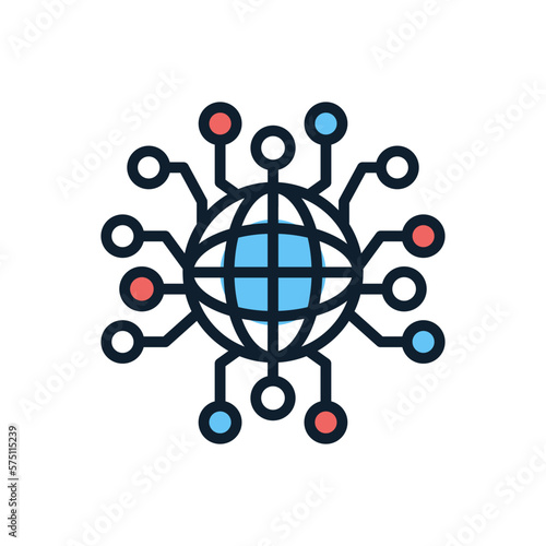 Global Network icon in vector. Logotype